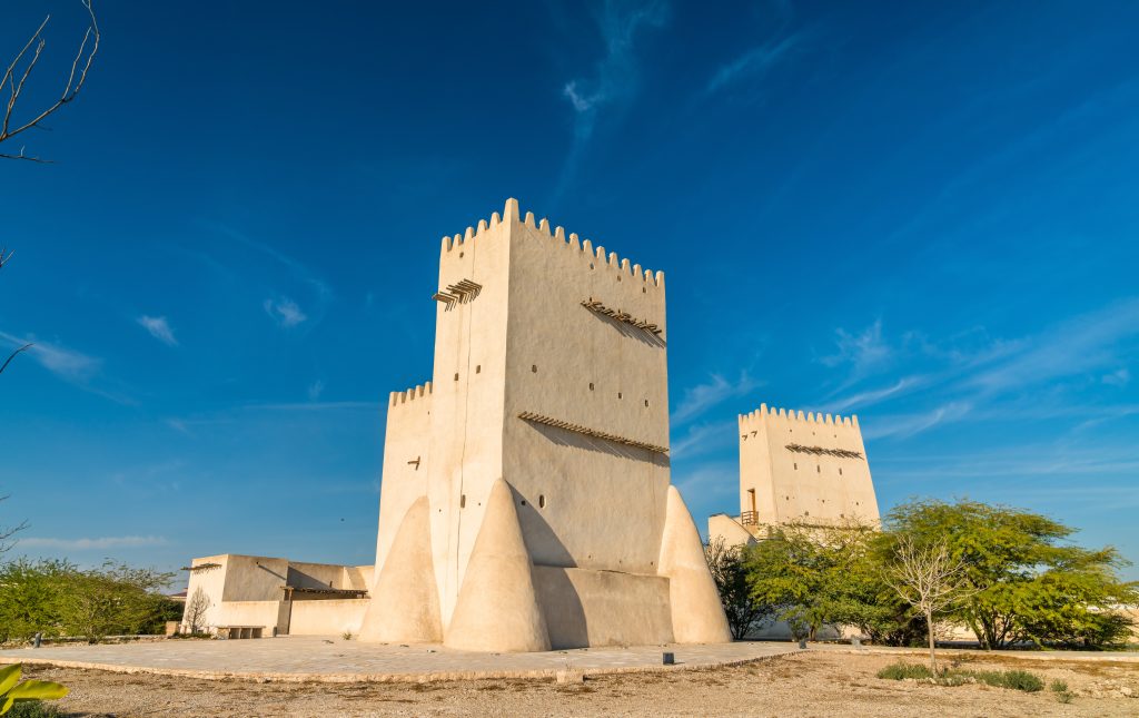 Barzan Towers, watchtowers in Umm Salal Mohammed near Doha - Qatar, the Middle East